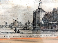 Antieke ets haarlem - afbeelding 3 van  5