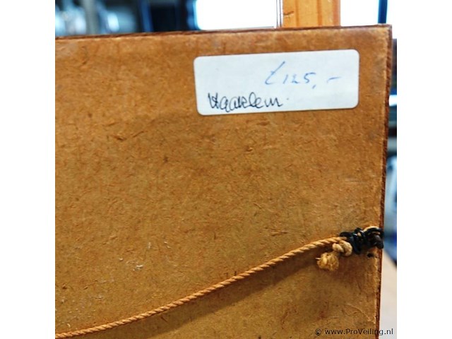 Antieke ets haarlem - afbeelding 5 van  5