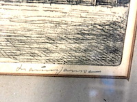 Antieke ets nederlandse hervormde kerk in enschede - afbeelding 3 van  5