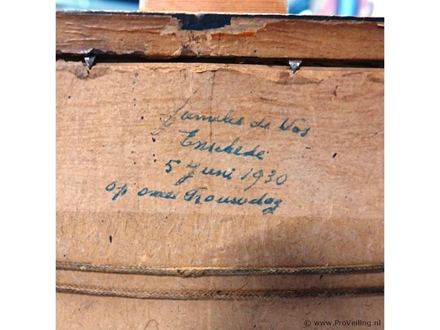 Antieke ets nederlandse hervormde kerk in enschede - afbeelding 5 van  5