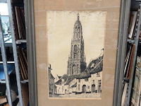 Antieke ets of gravure van de cuneratoren in rhenen - afbeelding 2 van  5
