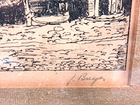 Antieke ets of gravure van de cuneratoren in rhenen - afbeelding 3 van  5
