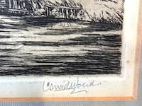 Antieke ets 't bruggetje - afbeelding 3 van  4