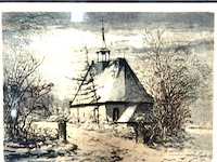 Antieke ets ubbergen kapel - afbeelding 2 van  5