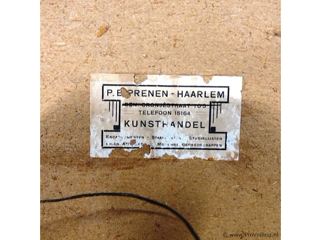 Antieke ets van een middeleeuws straatje in brugge, gesigneerd door de kunstenaar j.k. brugge - afbeelding 5 van  5