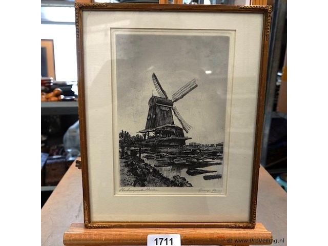 Antieke ets - afbeelding 1 van  5