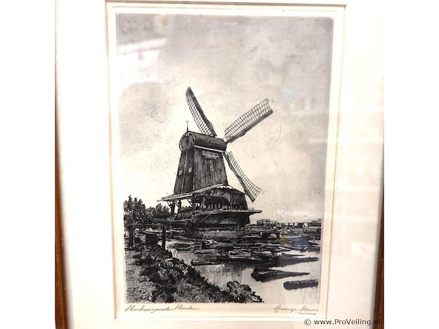 Antieke ets - afbeelding 2 van  5