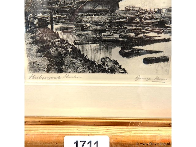 Antieke ets - afbeelding 3 van  5