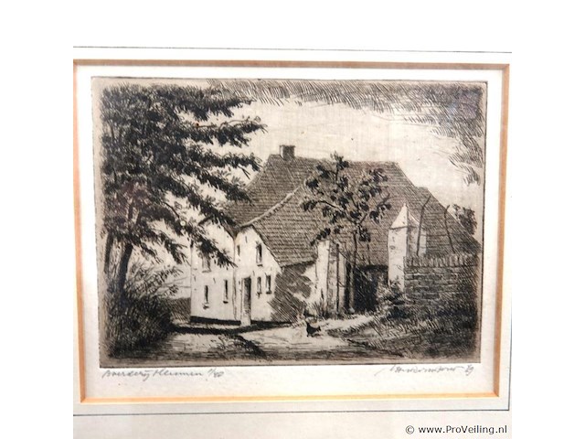 Antieke ets - afbeelding 2 van  5