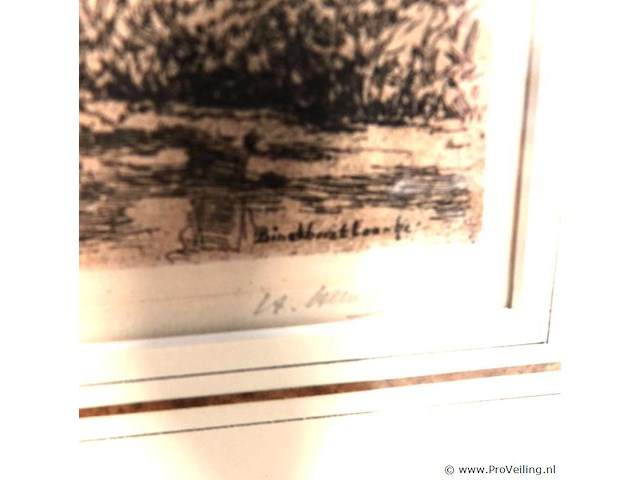 Antieke ets - afbeelding 3 van  5