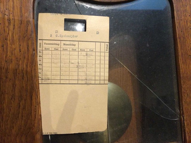 Antieke fabrieksprikklok - afbeelding 4 van  6