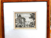 Antieke gravure de 's hertogen toren in het land van cuijk - afbeelding 2 van  5