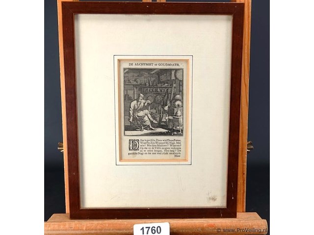 Antieke gravure (dubbelzijdig) - afbeelding 1 van  5