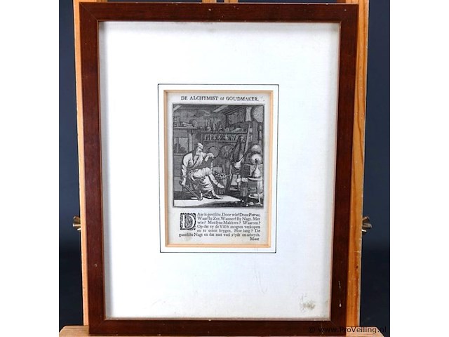 Antieke gravure (dubbelzijdig) - afbeelding 2 van  5