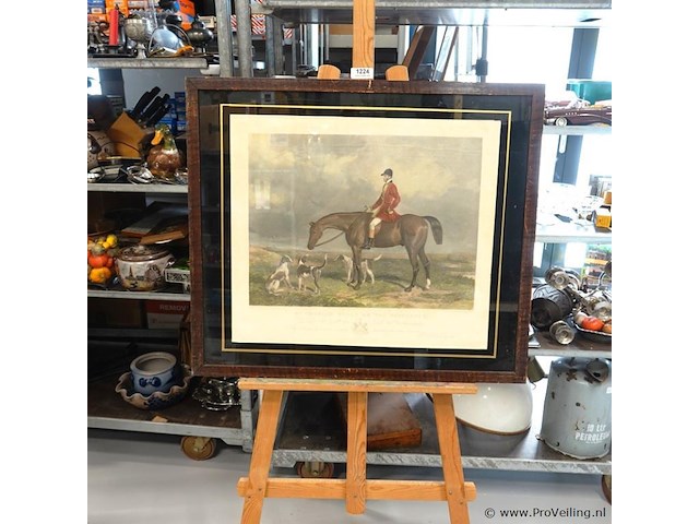 Antieke gravure getiteld "mr. charles davis on the traverser", naar een schilderij van william barraud - afbeelding 1 van  5
