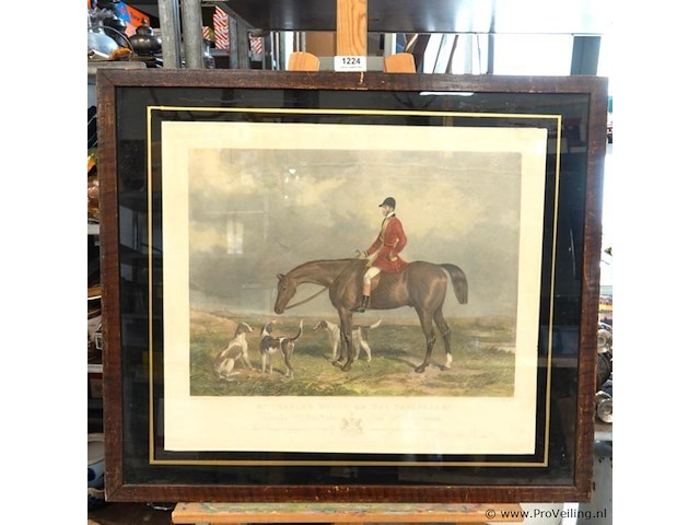 Antieke gravure getiteld "mr. charles davis on the traverser", naar een schilderij van william barraud - afbeelding 2 van  5