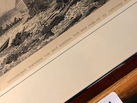 Antieke gravure gevaarlijke toestand van het kasteel van de ooij op 23 januari 1820 - afbeelding 3 van  5