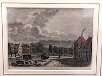 Antieke gravure hoogeveen - afbeelding 2 van  5