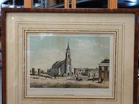 Antieke gravure scheveningen - afbeelding 2 van  5