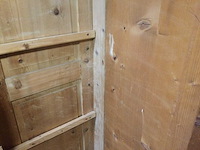 Antieke grenen kledingkast - afbeelding 6 van  7