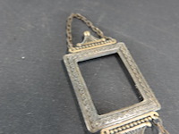 Antieke hangende messing fotolijstjes - afbeelding 3 van  5