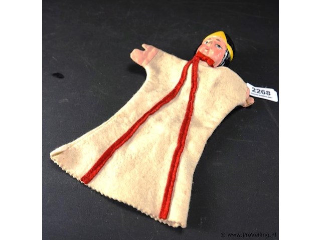 Antieke houten handpop - afbeelding 1 van  5