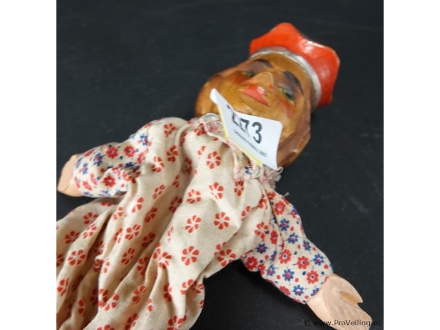 Antieke houten handpop - afbeelding 4 van  5