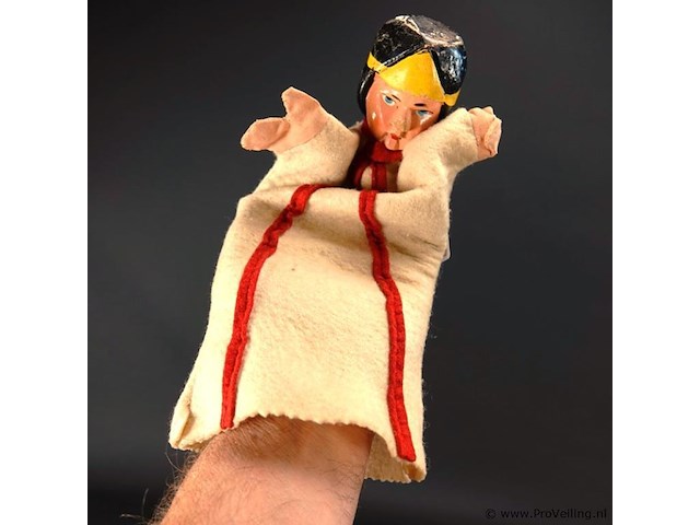 Antieke houten handpop - afbeelding 3 van  5