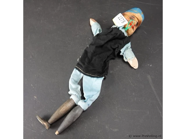 Antieke houten handpop - afbeelding 3 van  5