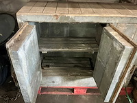 Antieke houten koelkast - afbeelding 2 van  4