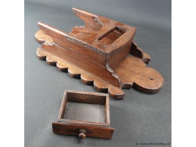 Antieke houten zoutbak - afbeelding 4 van  5