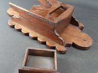 Antieke houten zoutbak - afbeelding 4 van  5