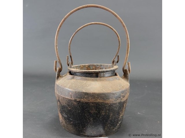 Antieke ijzeren lijmpot - afbeelding 2 van  5