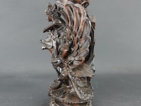 Antieke in hardhout gesneden garuda - afbeelding 3 van  5