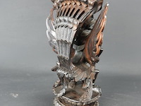 Antieke in hardhout gesneden garuda - afbeelding 4 van  5