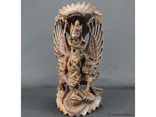 Antieke in hout gesneden indische garuda - afbeelding 2 van  5