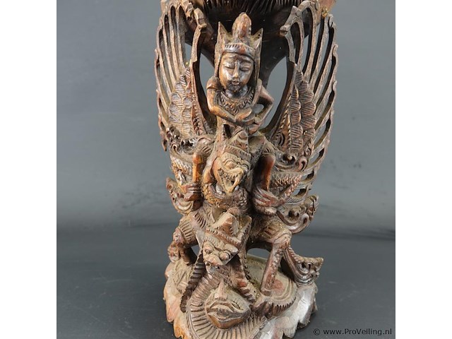 Antieke in hout gesneden indische garuda - afbeelding 3 van  5