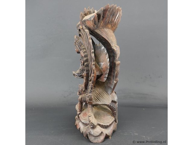 Antieke in hout gesneden indische garuda - afbeelding 4 van  5