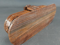 Antieke in hout gesneden speelkaart kist - afbeelding 5 van  5