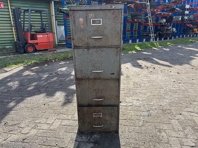 Antieke industriele opslagkast - afbeelding 5 van  12