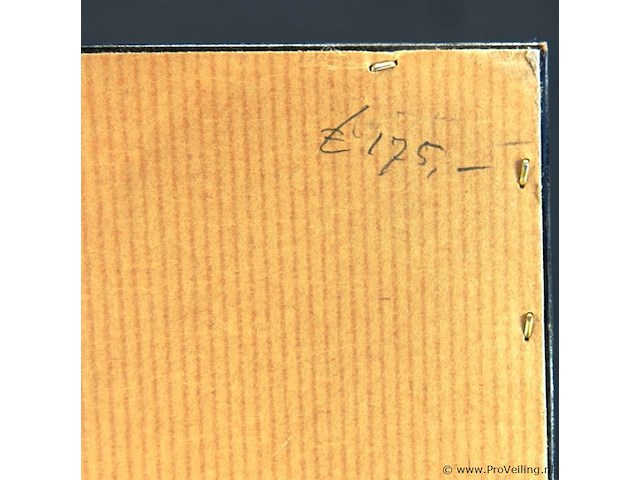 Antieke ingekleurde ets - afbeelding 5 van  5