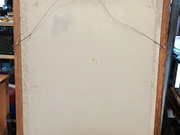 Antieke ingelijste litho of prent met de franse titel "la jeune ouvrière" en de spaanse titel "la joven oficiala" (de jonge werkster / vrouwelijke handwerksgezel). - afbeelding 5 van  5