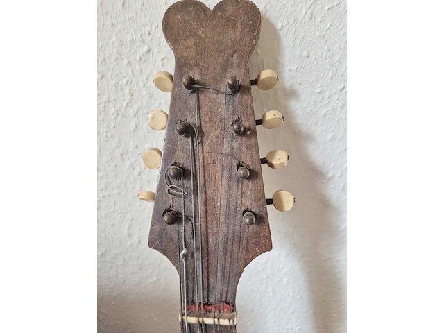 Antieke italiaanse bowl-back mandoline – benvenuto catania – ca. begin 20e eeuw - afbeelding 2 van  11