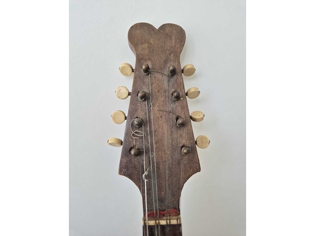 Antieke italiaanse bowl-back mandoline – benvenuto catania – ca. begin 20e eeuw - afbeelding 8 van  11