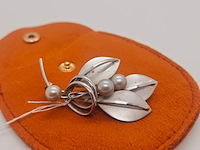 Antieke japanse akoya parel broche