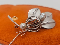Antieke japanse akoya parel broche - afbeelding 2 van  5