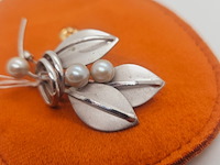 Antieke japanse akoya parel broche - afbeelding 4 van  5