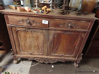 Antieke kast, b 150cm d 50cm h 95cm - afbeelding 1 van  6