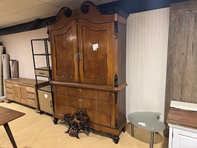 Antieke kast, bruin - afbeelding 2 van  6