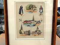 Antieke kleurendruk brabantse steden - afbeelding 1 van  5